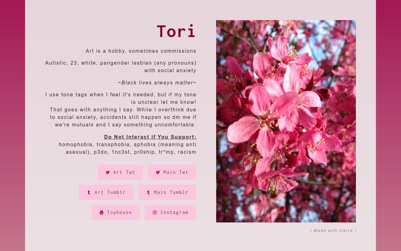 Carrd profile picture for @torrent